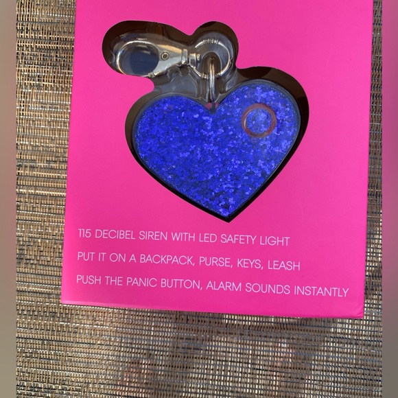 NWT Blingsting Ahh-Larm Purple Glitter Heart 115 Decibel Personal Alarm - Picture 4 of 7